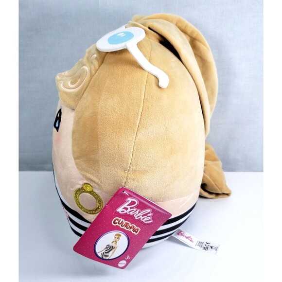 Barbie Cuutopia Felt Sunglasses Chevron Swimsuit 10 in. Squish Plush Toy Mattel - Picture 6 of 16